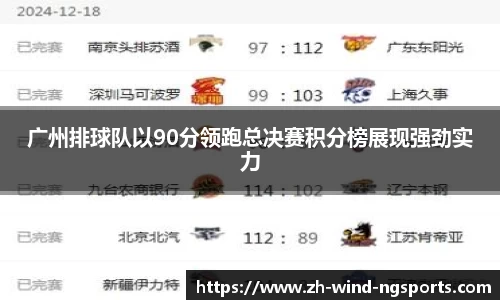 广州排球队以90分领跑总决赛积分榜展现强劲实力